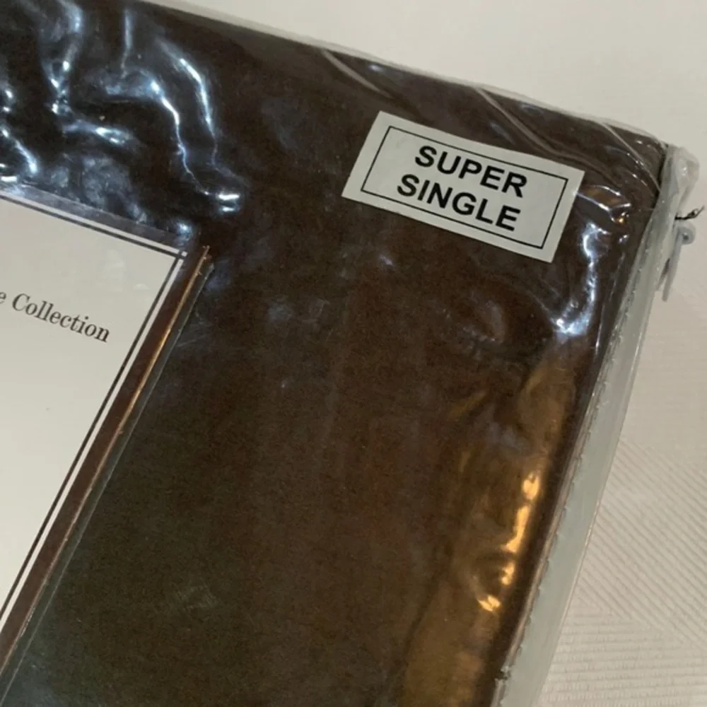 Vintage The‎ Linen Shoppe Super Single Waterbed Sheet Set 300 Thread Count Brown